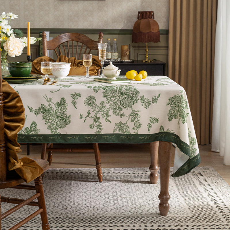 Liv French tablecloth pastoral cotton and linen retro art light luxury high-end ins table cloth rectangular home