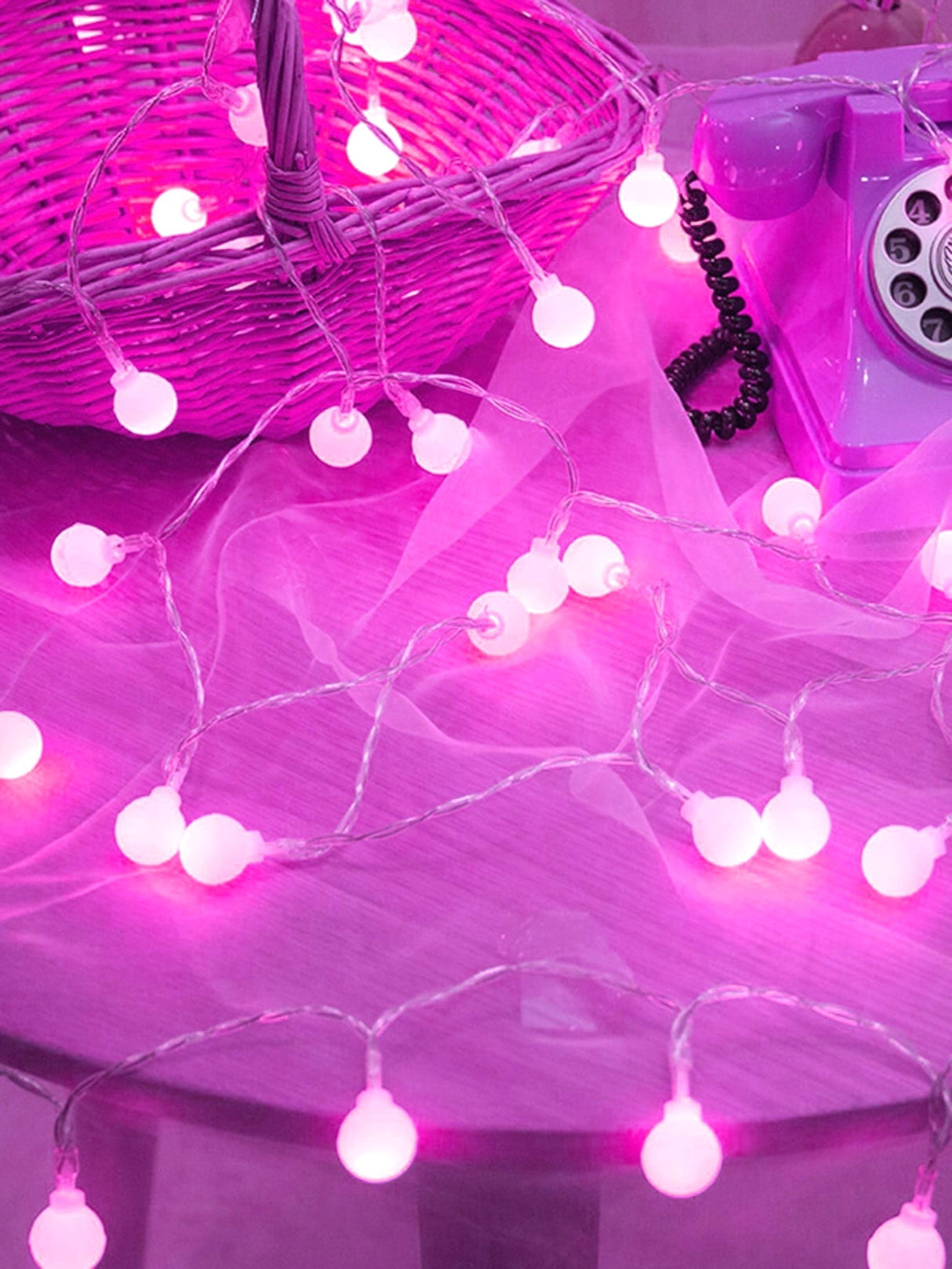 7 Color String Light with 40pcs Ball Shaped Bulb 1pc - Novelty Lighting