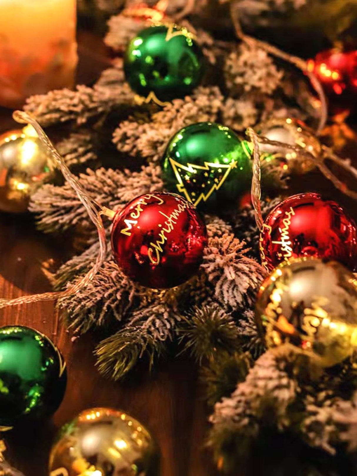 Christmas String Light with 10pcs Light Ball 1pc - Lighting & Lamp