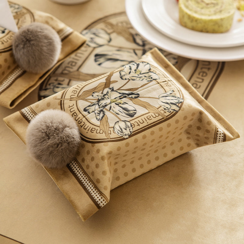 Delphi velvet car home home light luxury multi-purpose removable paper box tissue cover original hand-painted style
