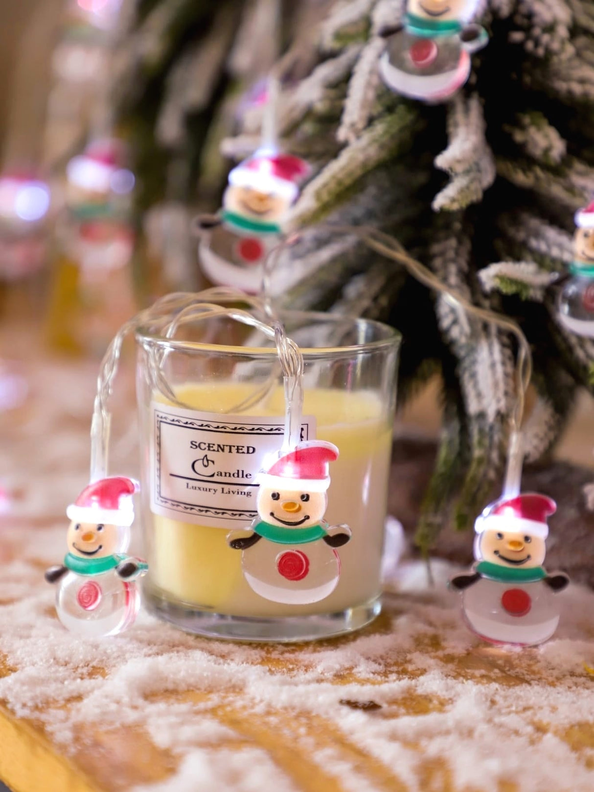 Christmas String Light with 10pcs Snowman Shaped Bulb 1pc - Lighting & Lamp