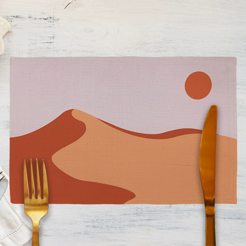Orange Sunset Fabric Placemats