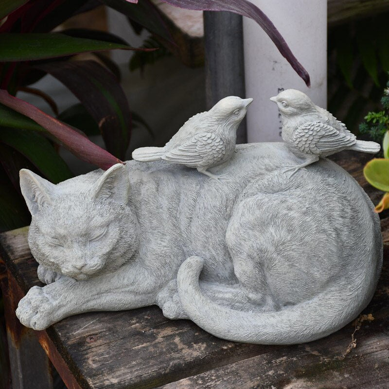 Sleeping Cat Sculpture