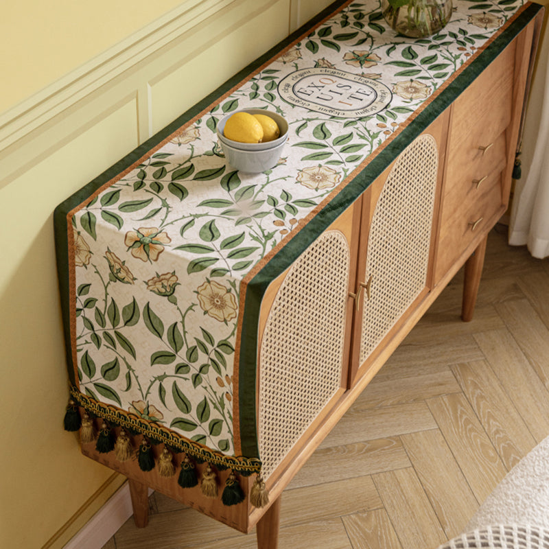 Haitangchun American living room dining table table flag cloth bed flag high-end light luxury high-end TV cabinet side cabinet long decorative cloth