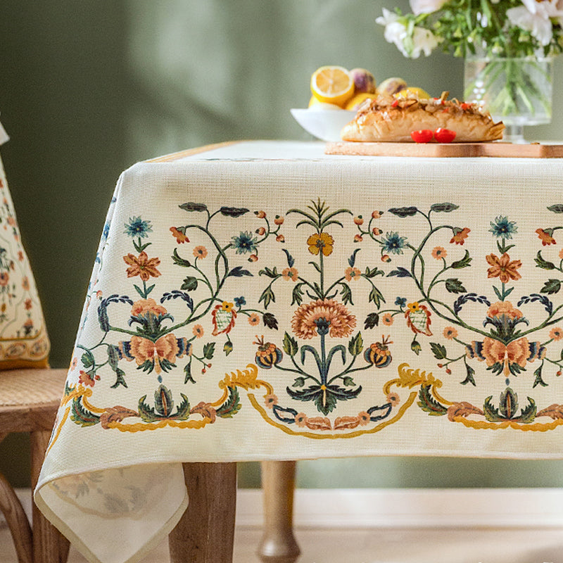 Branch vine Chinese pastoral tablecloth retro American tablecloth TV cabinet coffee table cover cloth rectangular tablecloth