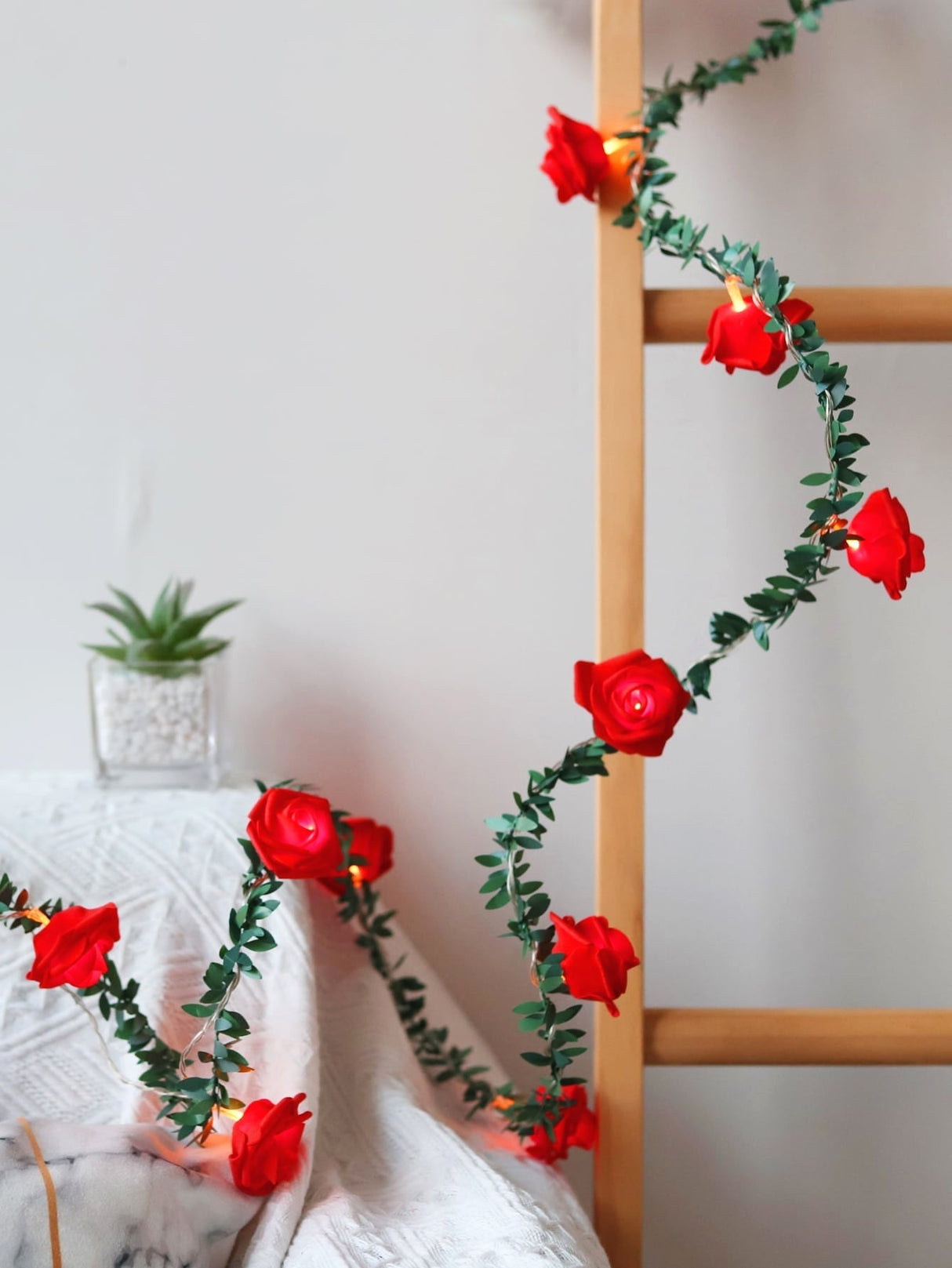 Artificial Rose Vine String Light 1pc - Novelty Lighting