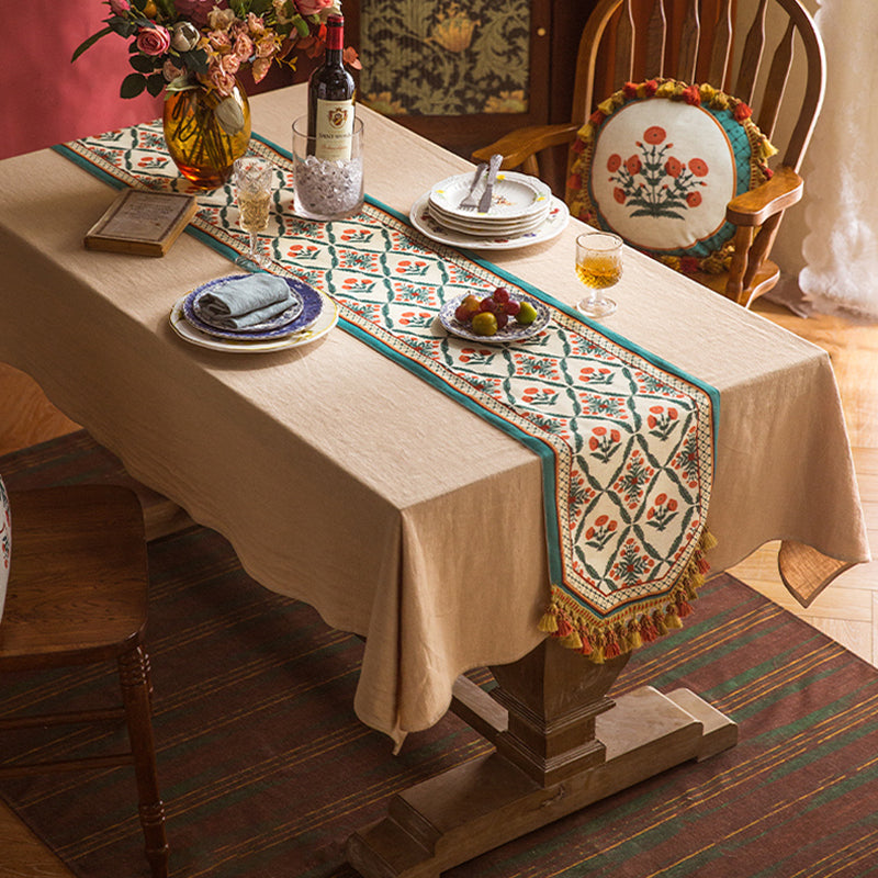 Matisse American pastoral linen light luxury table flag coffee table dining table TV cabinet tablecloth long strip cloth shoe cabinet cloth cover towel