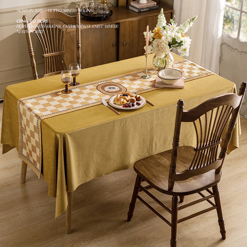 Rolla Holiday retro high-end table flag cloth velvet light luxury TV cabinet coffee table dining table decoration cloth bed end cover towel