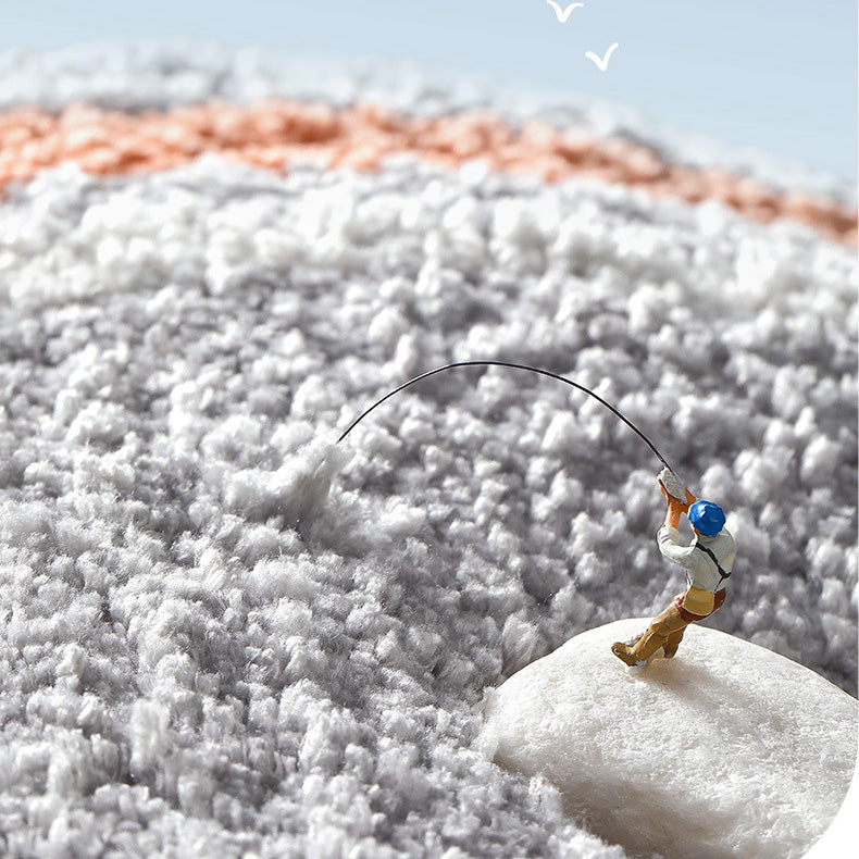 Yellow Duck and Clouds Bath Mat