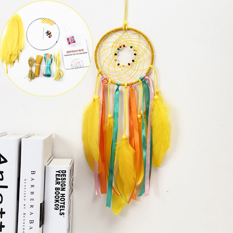 Yellow Feather Dream Catcher