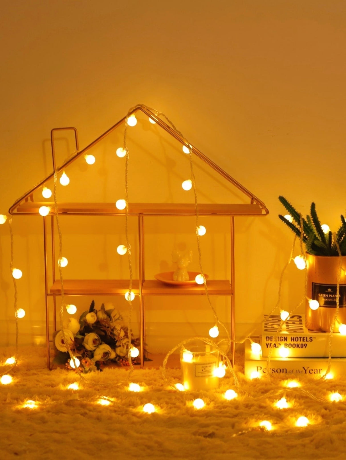 7 Color String Light with 40pcs Ball Shaped Bulb 1pc - Novelty Lighting