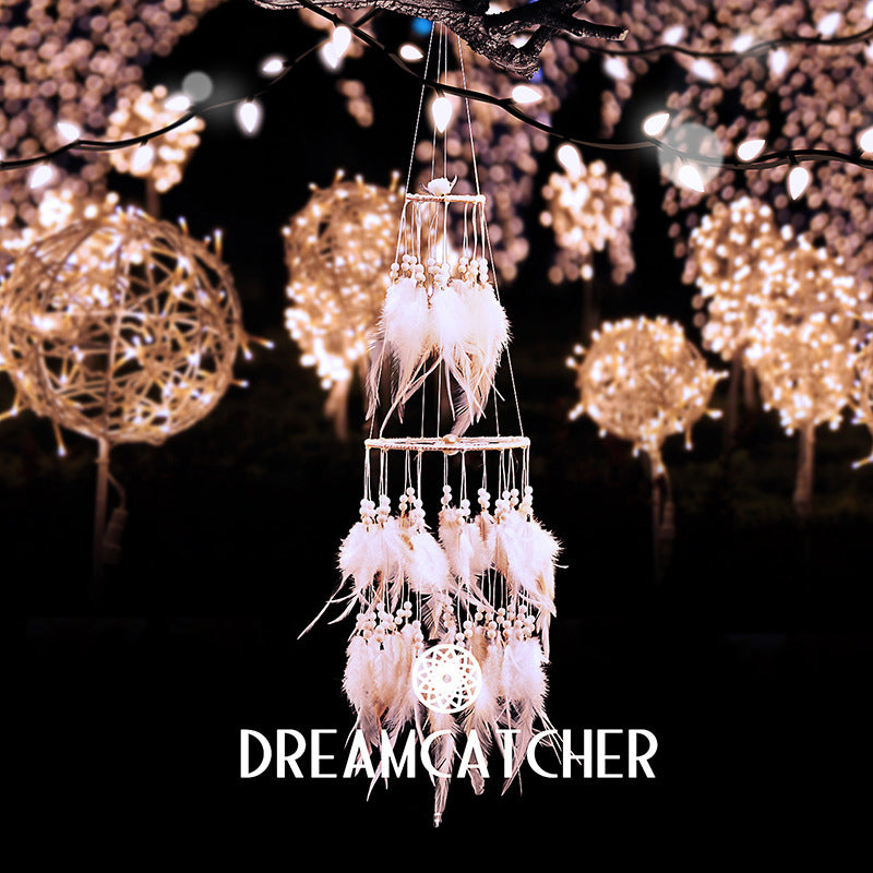 White Double-Deck Dream Catcher