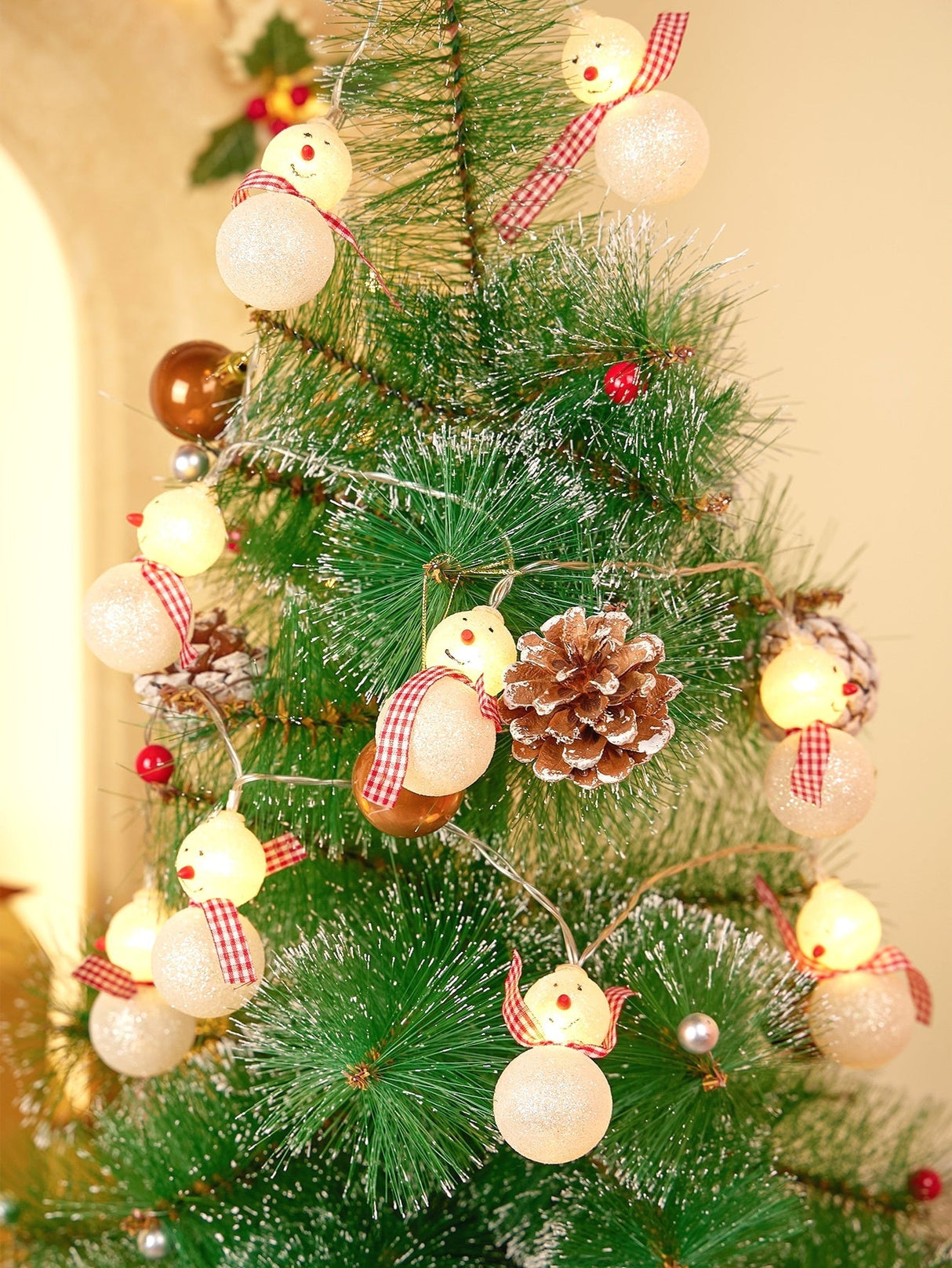 Christmas String Light with Snowman Shaped Bulb 1pc - Lighting & Lamp