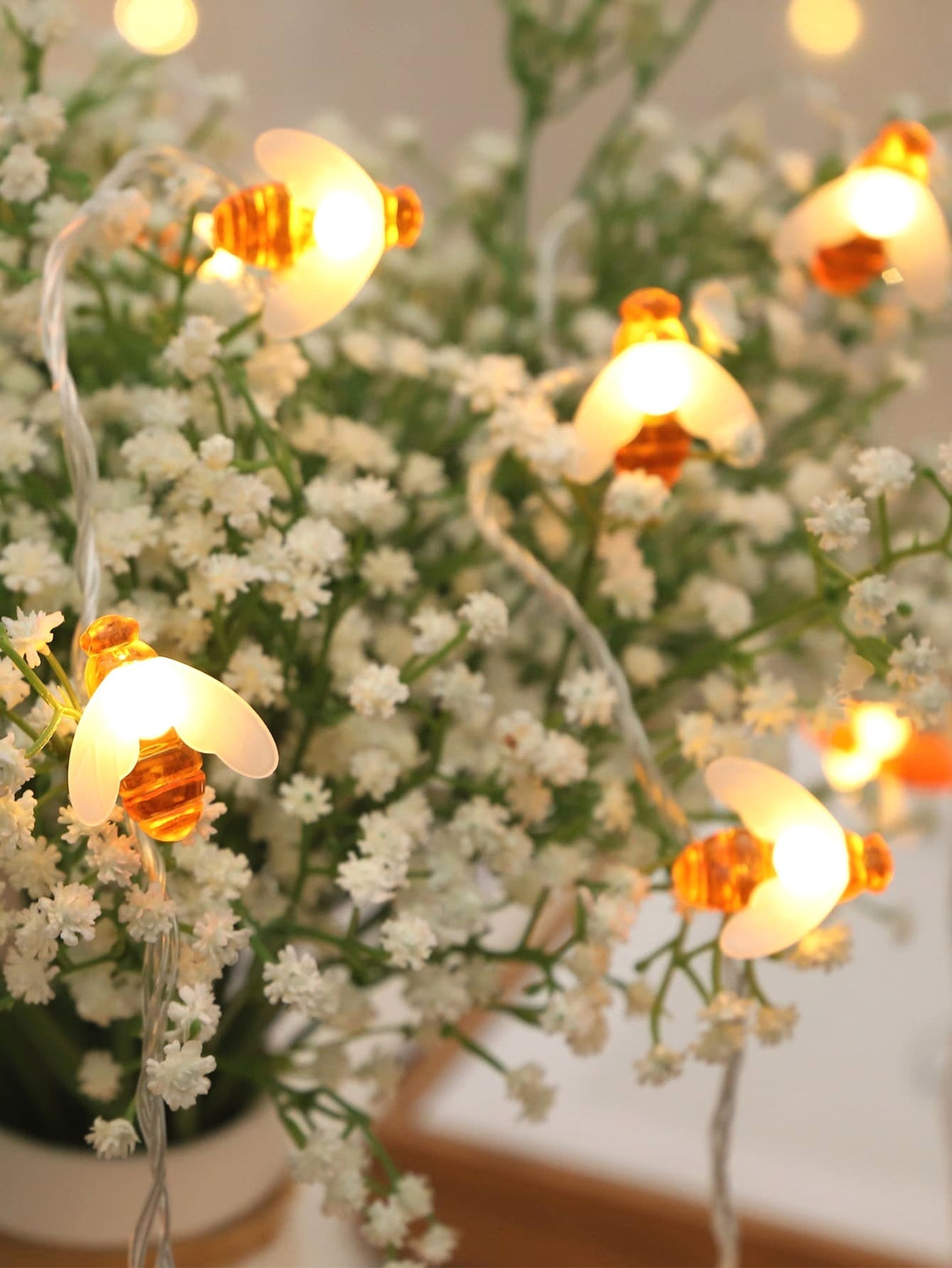 String Light with 10pcs Bee Shaped Bulb 1pc - Novelty Lighting