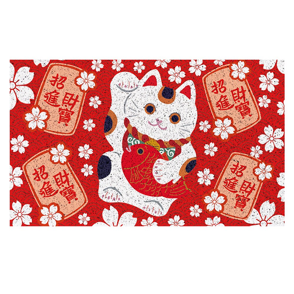 Japanese Fortune Cat PVC Entrance Mat