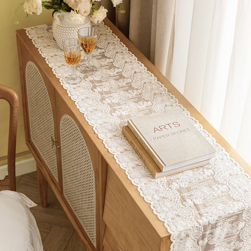 Moonlight French lace table flag light luxury high-end TV cabinet coffee table high-end dining table mat cloth shoe cabinet dust cover towel