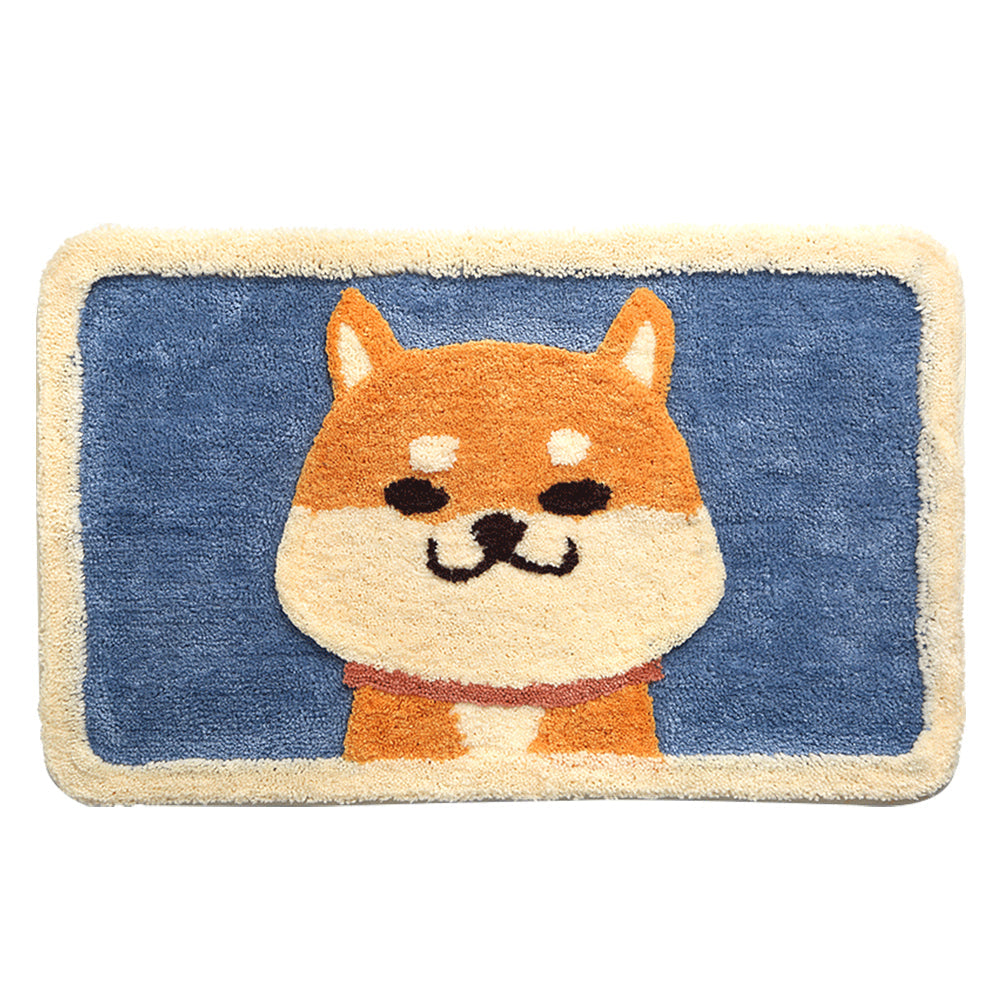 Feblilac Cartoon Akita Dog Mat, Animal Bathroom Rug, Soft Plush Water-Absorbent Multiple Sized Cat Anti Slip Toilet Mat, Soft Thick Bathroom Carpet, Art Bathroom Mats, Best Bath Rugs, Hot Shower Mat Non Slip, Toilet Rug for Bath