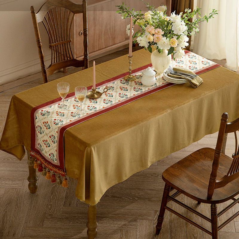 Mode Garden American table flag red light luxury high-end dining table TV cabinet sideboard bed flag long strip decorative cloth