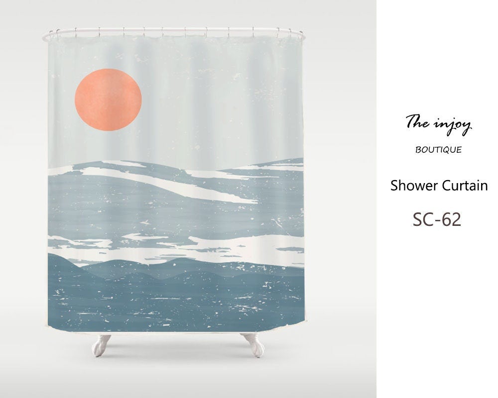 Blue Snow Mountain and Sun Shower Curtain