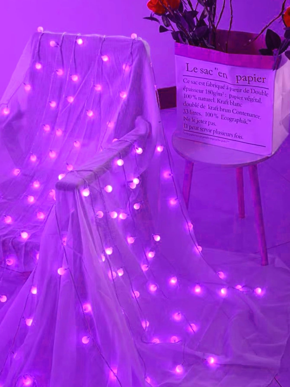 String Light with 10pcs Ball Shaped Bulb 1pc - Novelty Lighting