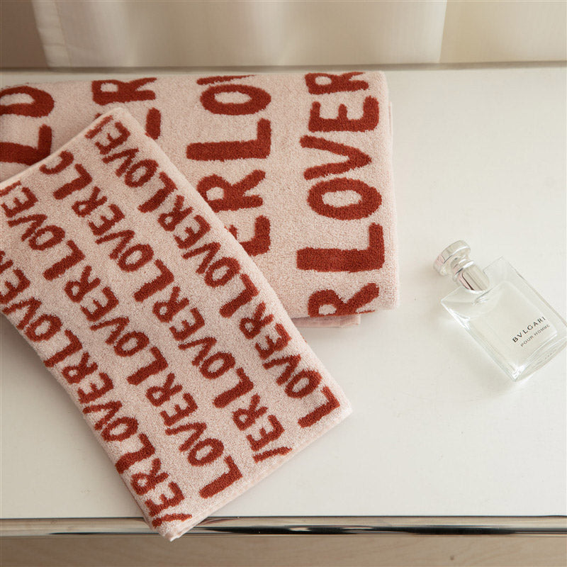 "LOVE" Print Breathable Cotton Towel