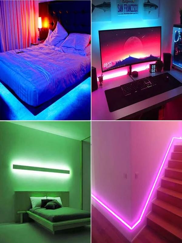 5m Multicolored Strip Light With 24 Keys Remote Control