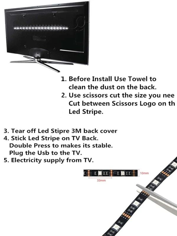 5m Multicolored Strip Light With 24 Keys Remote Control