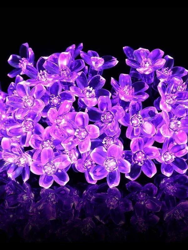 String Light 2m Length With 20pcs Flower Bulb