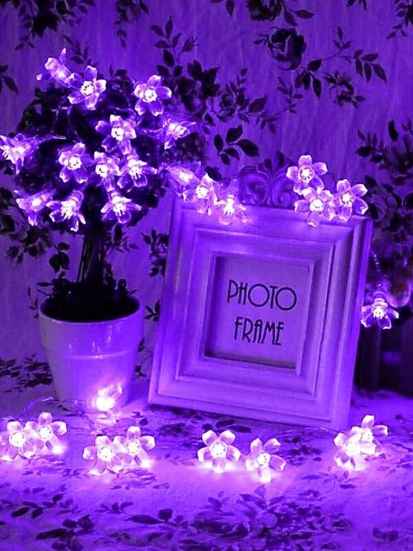 String Light 2m Length With 20pcs Flower Bulb