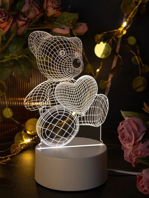 3D Bear Light With 3 Color Changeable 1pc