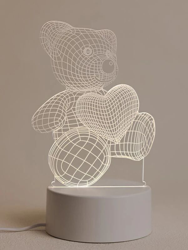 3D Bear Light With 3 Color Changeable 1pc