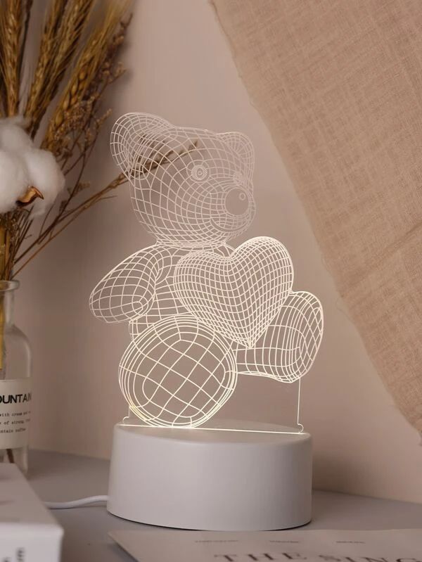 3D Bear Light With 3 Color Changeable 1pc