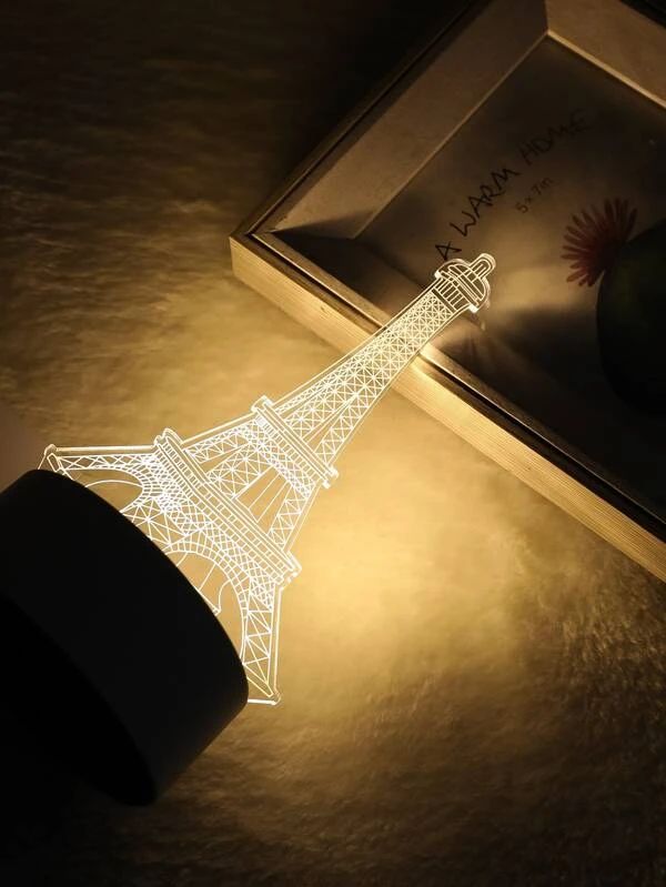 Changeable 3Color 3D Eiffel Tower Night Light