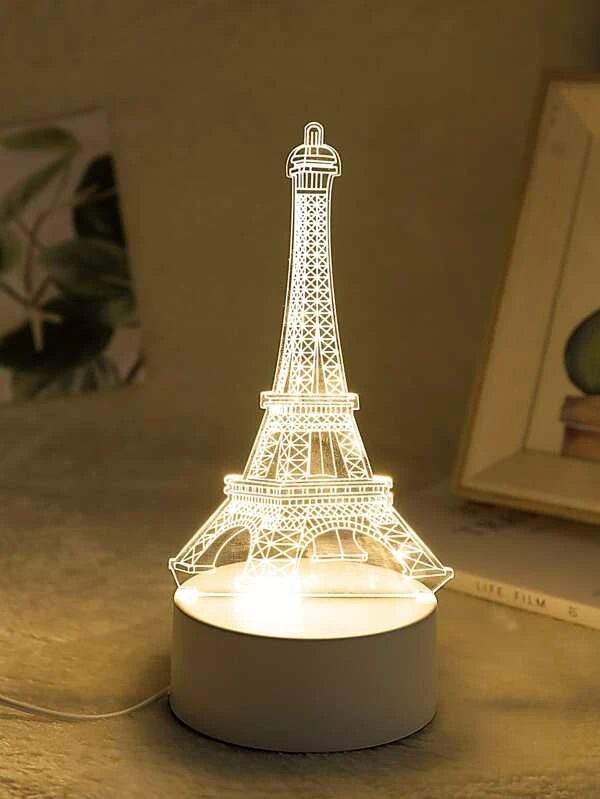 Changeable 3Color 3D Eiffel Tower Night Light
