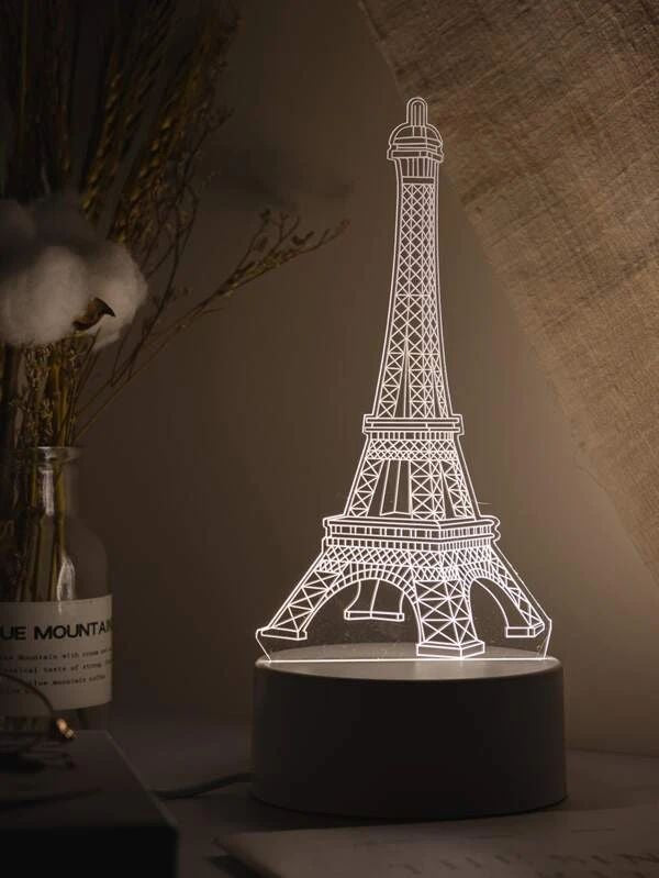 Changeable 3Color 3D Eiffel Tower Night Light
