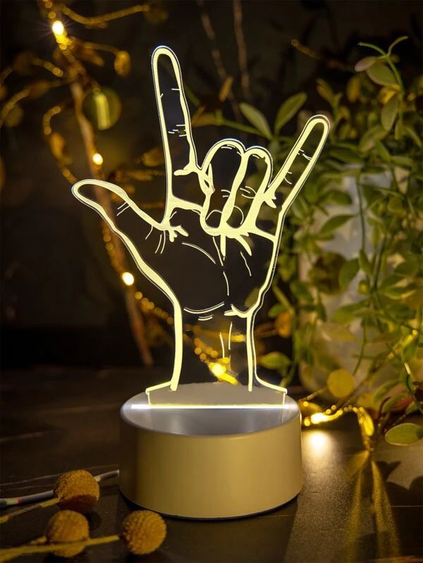3D Hand Night Light With 3 Color Changeable