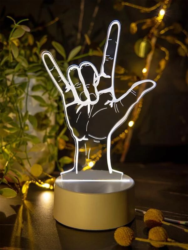 3D Hand Night Light With 3 Color Changeable