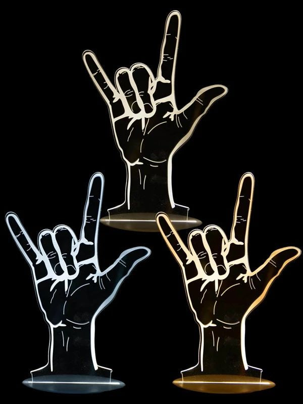 3D Hand Night Light With 3 Color Changeable