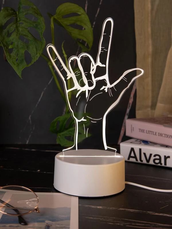 3D Hand Night Light With 3 Color Changeable