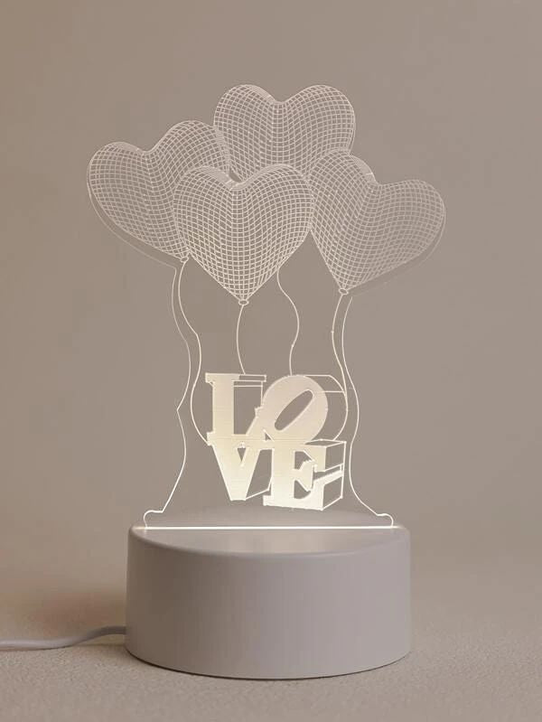 3 Color Changeable With 3D Heart Light 1pc
