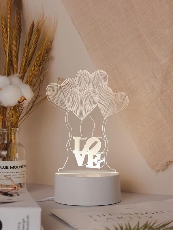 3 Color Changeable With 3D Heart Light 1pc
