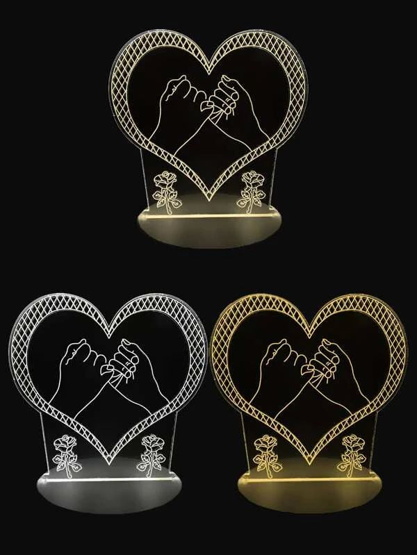 3D Heart Light With 3 Color Changeable