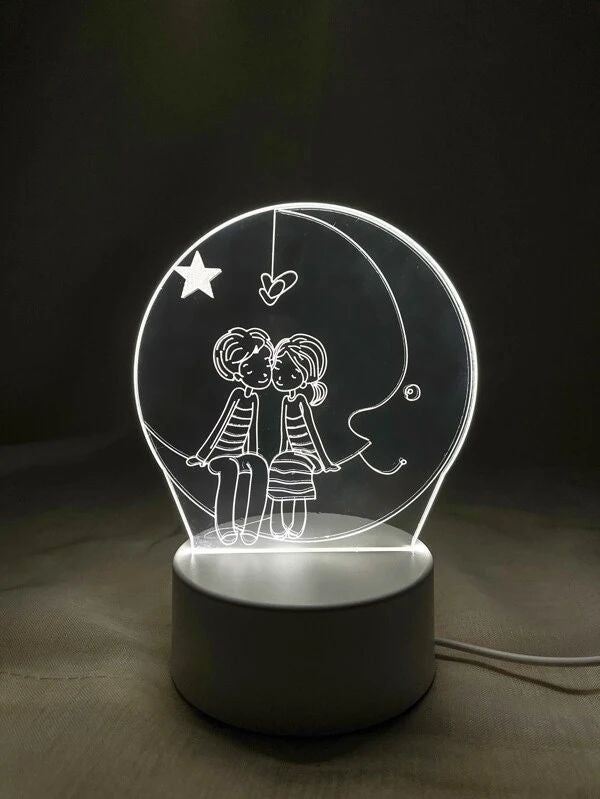3D Moon Light For 3 Color Changeable