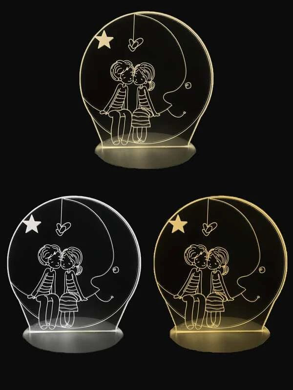 3D Moon Light For 3 Color Changeable