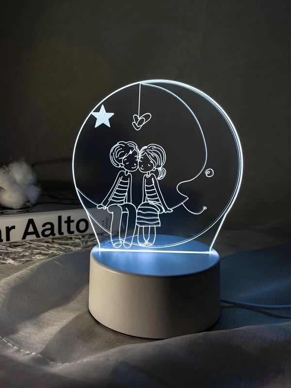 3D Moon Light For 3 Color Changeable