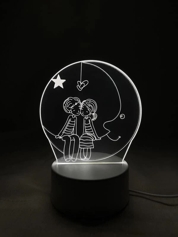 3D Moon Light For 3 Color Changeable