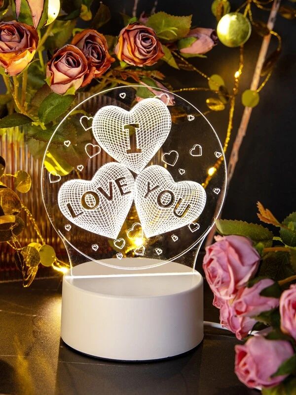 3 Color Changeable I LOVE YOU 3D Light 1pc