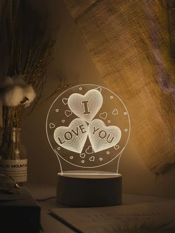 3 Color Changeable I LOVE YOU 3D Light 1pc