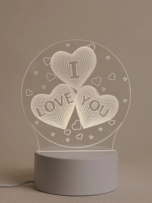 3 Color Changeable I LOVE YOU 3D Light 1pc