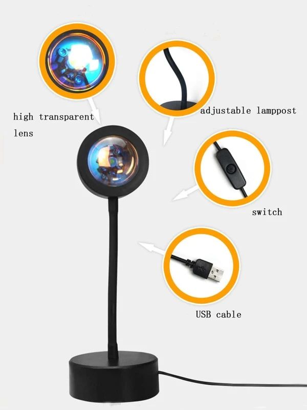 Adjustable Sunset Led Light For Home Decor or Photographer 1pc